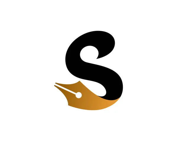 Carta Escribir Plantilla Logo Icono Símbolo — Vector de stock