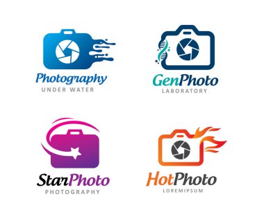 Fotoğraf logosu sembolü veya simge şablonu