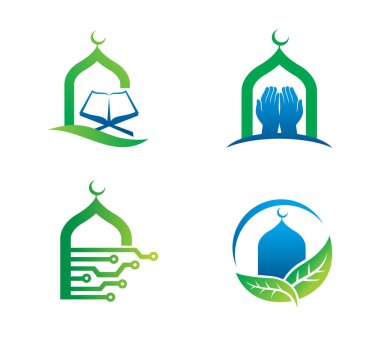 Modern cami logo sembolü veya simge şablonu