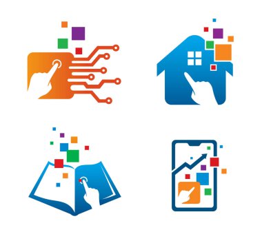 Servis Logosuna veya Simge Şablon Tasarım Vektörüne tıklayın