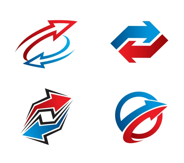 Modern Arrow Logo Icon Template Design Vector — Stock Vector