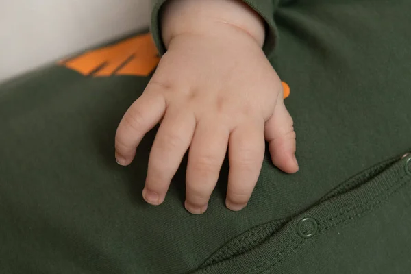 Small Hand Three Month Old Baby — Fotografia de Stock