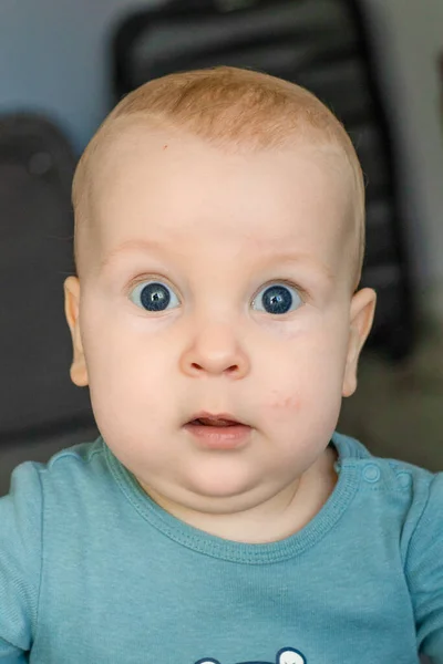 Detail Portrétu Roztomilý Malý Chlapec — Stock fotografie