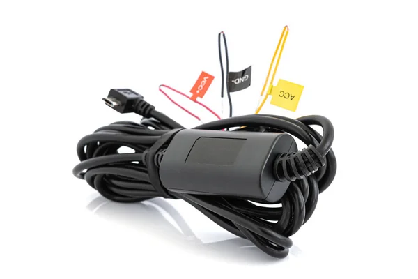 Usb Micro Napájecí Kabel Auto Dvr Prodlužovací Kabel Kamery 4Pin — Stock fotografie