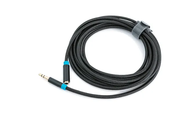 Audio Kabel Pomocný Stereo Prodlužovací Kabel 5Mm Jack Male Samici — Stock fotografie