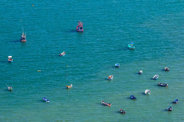 Coast Pattaya Beach Boats Top View Hill Pattaya City Thailand — Stock Photo, Image