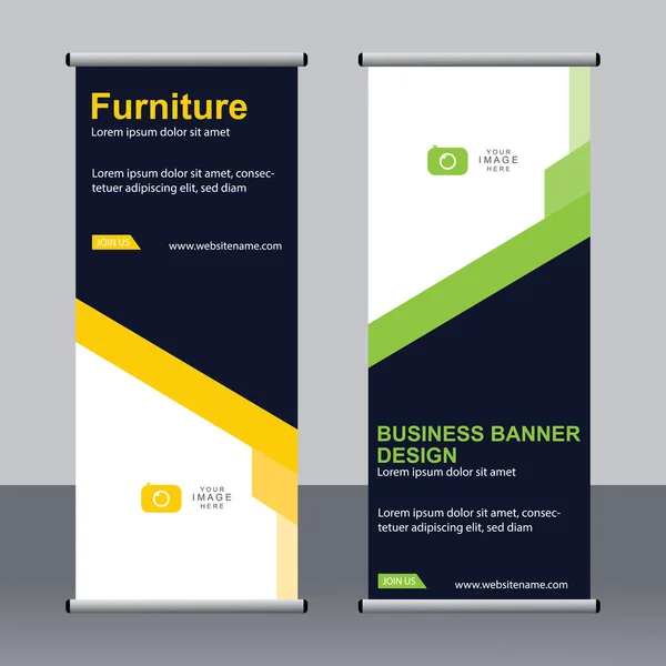 Business Banner Roll Set Standee Banner Template Bannière Moderne — Image vectorielle