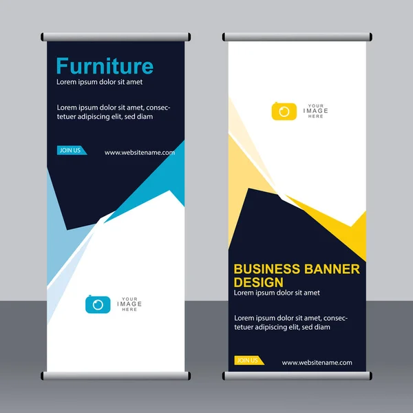 Business Banner Roll Set Standee Banner Πρότυπο Modern Banner — Διανυσματικό Αρχείο