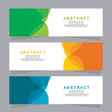 Vektör tasarım web pankartı şablonu. Web Tasarım Elementleri - Başlık Tasarımı. Gri arkaplan üzerine soyut geometrik web afişi şablonu. Modern pankart.
