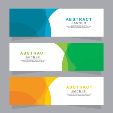 Vektör tasarım web pankartı şablonu. Web Tasarım Elementleri - Başlık Tasarımı. Gri arkaplan üzerine soyut geometrik web afişi şablonu. Modern pankart.