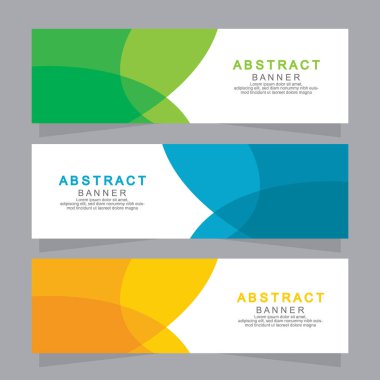 Vektör tasarım web pankartı şablonu. Web Tasarım Elementleri - Başlık Tasarımı. Gri arkaplan üzerine soyut geometrik web afişi şablonu. Modern pankart.