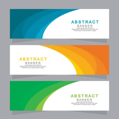 Vektör tasarım web pankartı şablonu. Web Tasarım Elementleri - Başlık Tasarımı. Gri arkaplan üzerine soyut geometrik web afişi şablonu. Modern pankart.