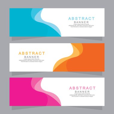 Vektör tasarım web pankartı şablonu. Web Tasarım Elementleri - Başlık Tasarımı. Gri arkaplan üzerine soyut geometrik web afişi şablonu. Modern pankart.