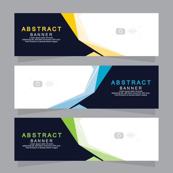 Vector Abstract Design Web Banner Template Web Design Elements Header — Stock Vector