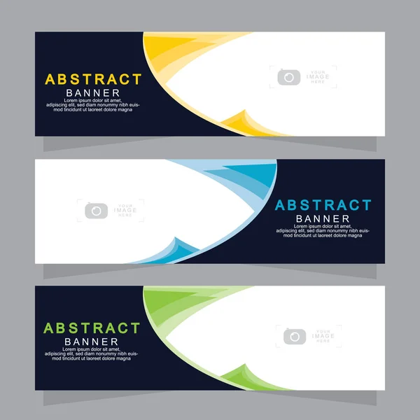 Vector Abstract Design Web Banner Template Web Design Elements Header — Stock Vector