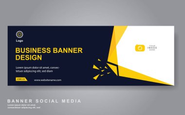 Vektör tasarım web pankartı şablonu. Web Tasarım Elementleri - Başlık Tasarımı. Gri arkaplan üzerine soyut geometrik web afişi şablonu. Modern pankart.