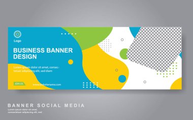 Vektör tasarım web pankartı şablonu. Web Tasarım Elementleri - Başlık Tasarımı. Gri arkaplan üzerine soyut geometrik web afişi şablonu. Modern pankart.