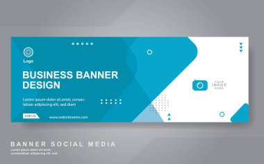 Vektör tasarım web pankartı şablonu. Web Tasarım Elementleri - Başlık Tasarımı. Gri arkaplan üzerine soyut geometrik web afişi şablonu. Modern pankart.