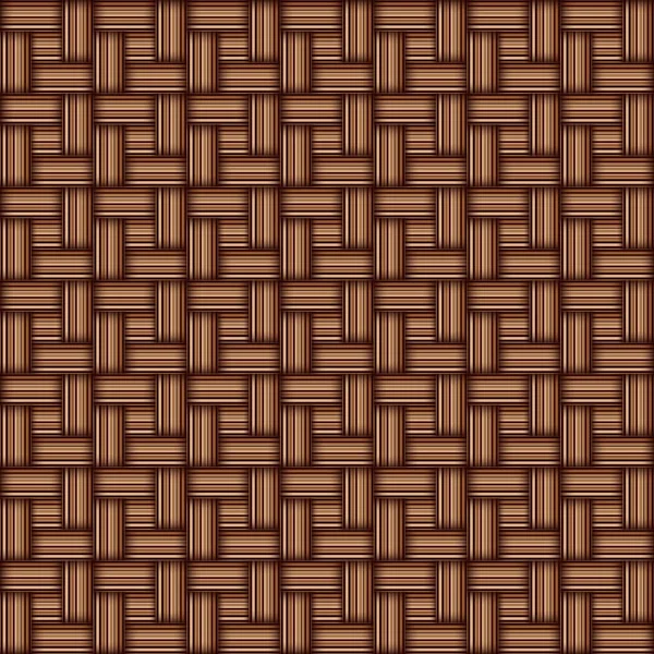 Çaprazlanmış sarı veya kahverengi pipet dokuması olan rattan mat.