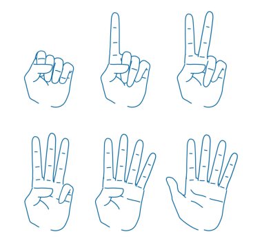 6 el çizimi çizimi kümesi