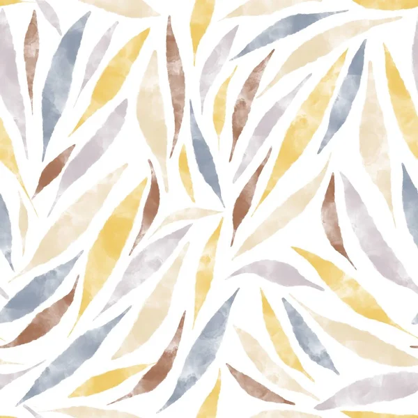 Beyaz arkaplanda sonbahar yaprakları olan pürüzsüz desen 