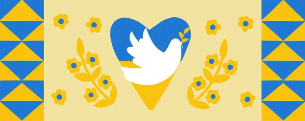 Flagge Der Ukraine Form Einer Friedenstaube Das Konzept Des Friedens — Stockfoto