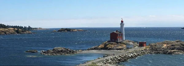 Vista Panorámica Del Faro Fisgard Victoria Island Canada —  Fotos de Stock