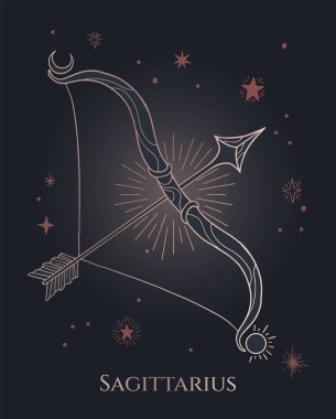 Yay ve yay sembolü, vektör.