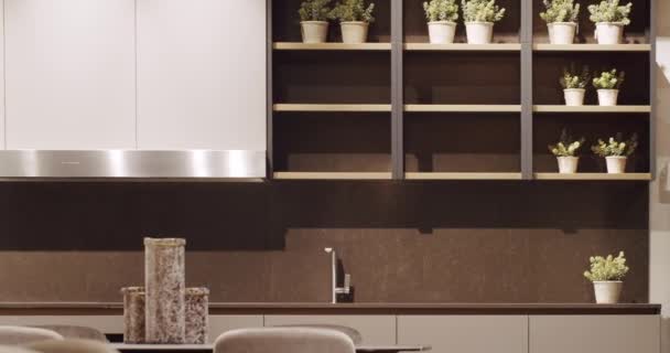 Elegance and Comfortable Home, Warm cozy. Modern Minimalist Home — Vídeo de Stock