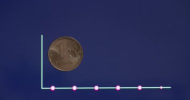 Rus rublesi şişmiş. Rusya 'nın küresel yaptırımı. Ruble devalüasyon.