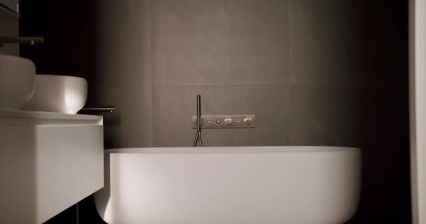 Intérieur Salle Bain Minimaliste Dans Intérieur Minimaliste Moderne Mode Vie — Video