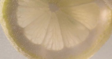 Su kabarcıklarında limon dilimi, buzlu meşrubat, baloncuklar, nane ve limon. Ferahlatıcı limonlu soda ve soğuk yaz içeceği..