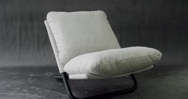 Truck Shot Interior Detail Design Modern White Chair Home White — Stockvideo