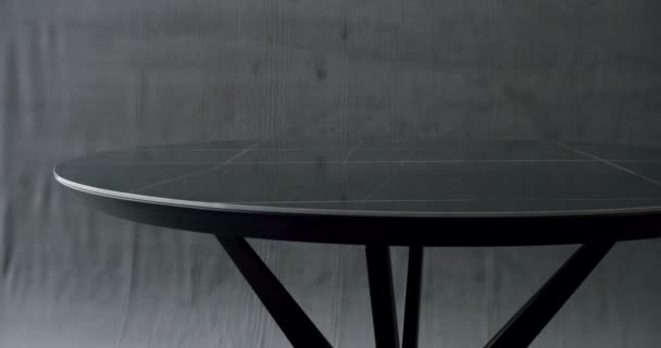 Modern Dining Room Interior Minimalist Marble Table Elegant Comfortable Home — Stok video