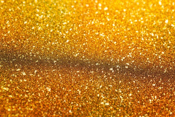 Сияющий Золотистый Песчаный Фон Размытостью Макроизображение Блестящей Металлической Поверхности — стоковое фото