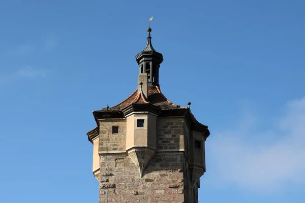 Torres Murallas Ciudad Medieval Rothenburg Der Tauber Alemania — Foto de Stock