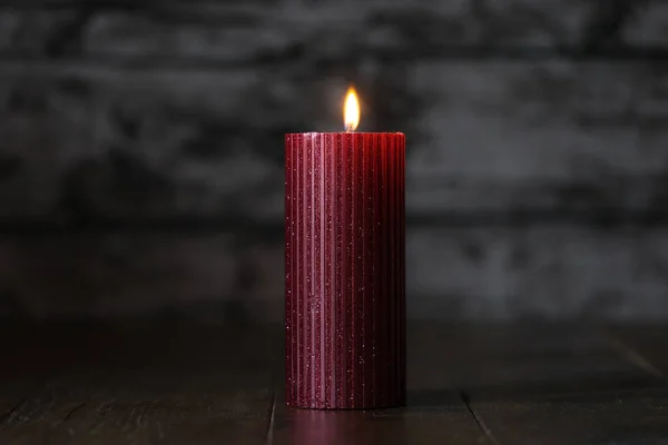 Burning Candle Blurred Background — Stock Photo, Image