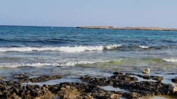 Seascape Coast Mediterranean Sea Cyprus — Video