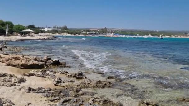 Seascape Coast Mediterranean Sea Cyprus — Stock video