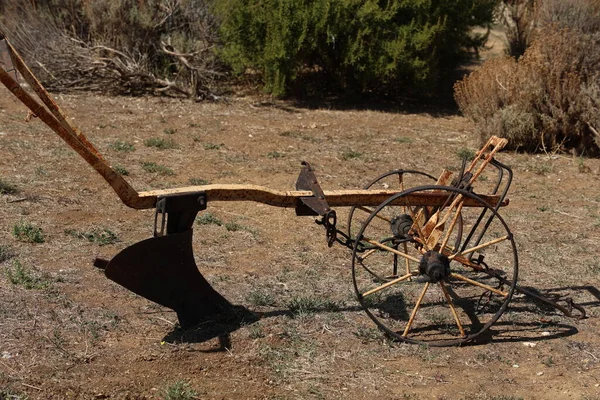 Old Plow Farm Decoration — Stock Photo, Image