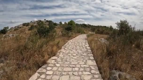Wanderweg Der Küste Des Kanals Des Ante Bei Sibenik Kroatien — Stockvideo