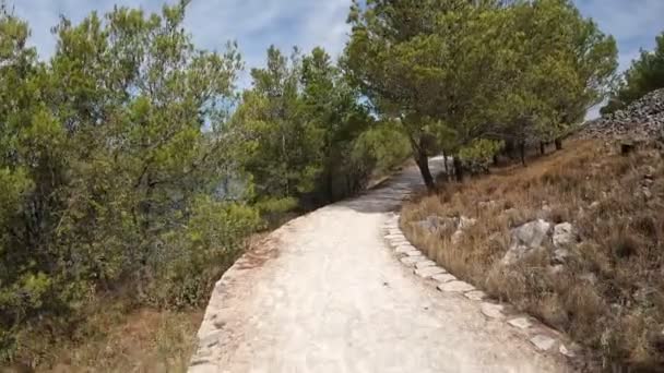Jalan Setapak Pantai Kanal Ante Dekat Sibenik Kroasia — Stok Video