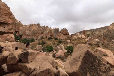 Bulutlu bir günde Goreme Açık Hava Müzesi, Türkiye