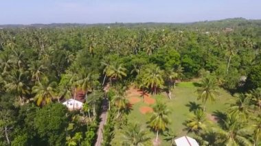 Asya 'daki bir kuadkopterden güzel manzara. Sri Lanka ve Hindistan hava manzarası. Video için görüntü