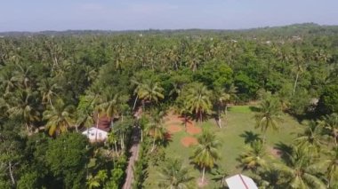 Beautiful views from a quadcopter in Asia. Sri Lanka and India aerial view. Footage for video