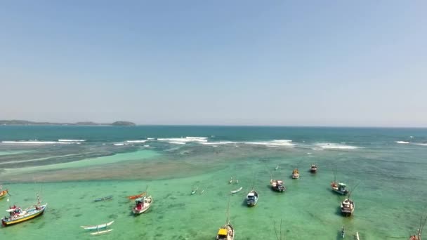 Beautiful View Indian Ocean Coast India Sri Lanka — Wideo stockowe