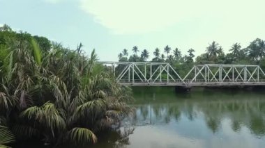 Beautiful views from a quadcopter in Asia. Sri Lanka and India aerial view. Footage for video