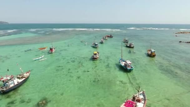 Beautiful View Indian Ocean Coast India Sri Lanka — ストック動画
