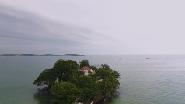 Nice View Ocean Quadcopter Bird Eye View Sea Sri Lanka — Αρχείο Βίντεο