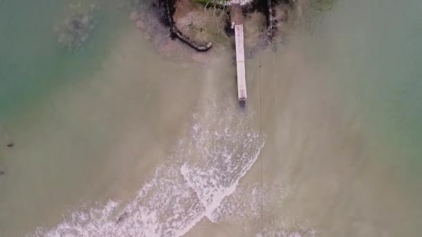 Mooi Uitzicht Oceaan Vanuit Een Quadcopter Bird Eye Zicht Zee — Stockvideo